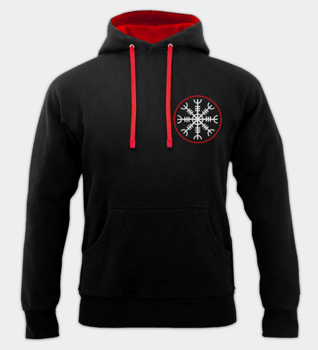 Ægishjálmur bestickter Hoodie