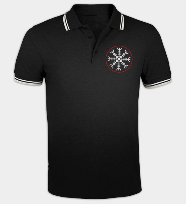 Ægishjálmur besticktes Poloshirt
