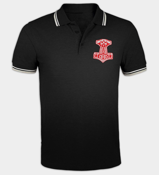 Mjölnir besticktes Poloshirt