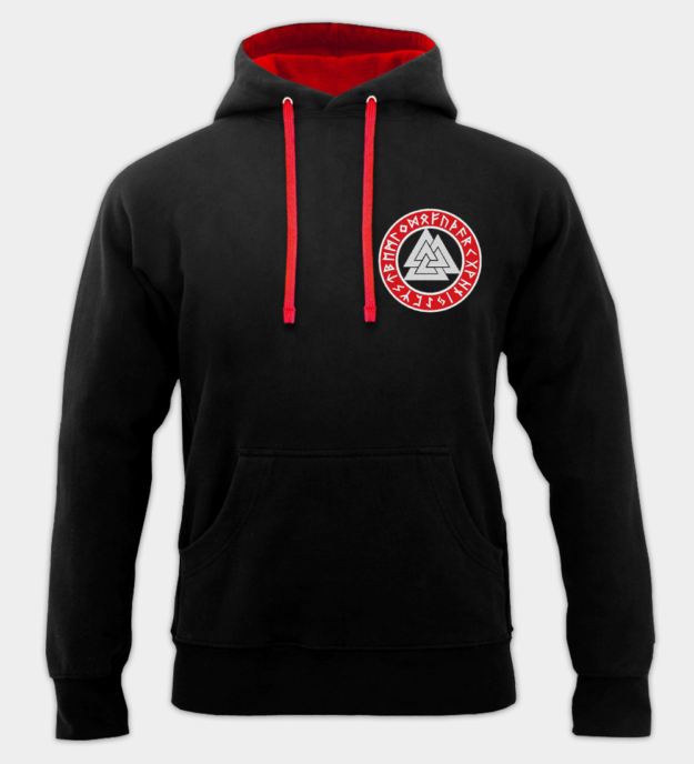 Valknut bestickter Hoodie