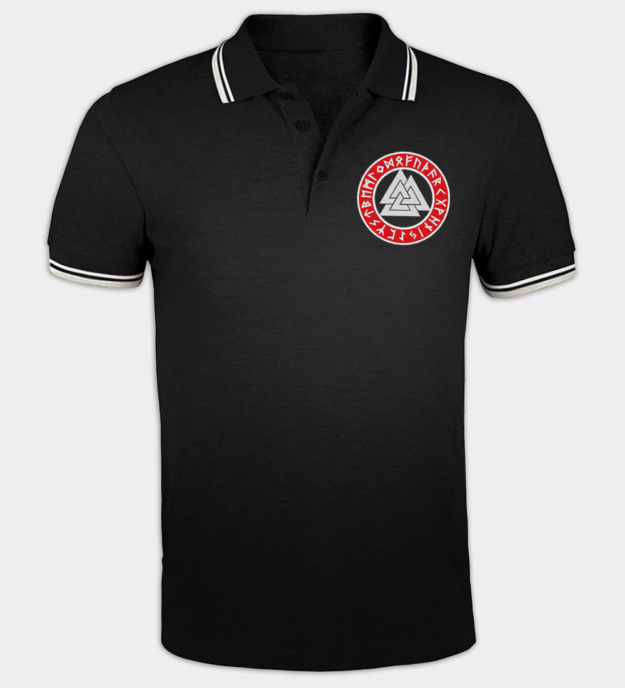 Valknut besticktes Poloshirt