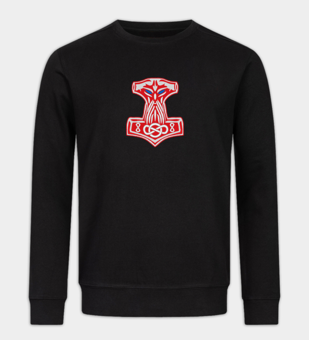 Mjölnir besticktes Sweatshirt