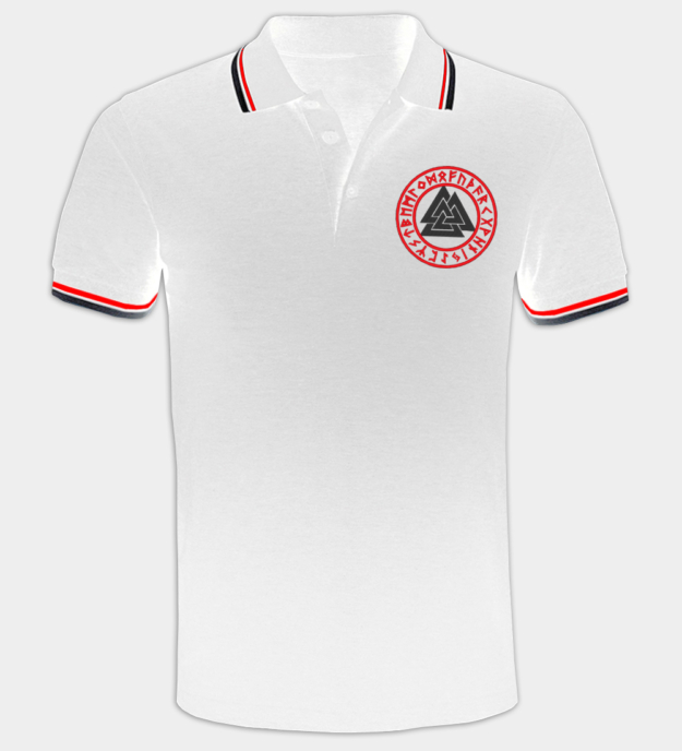 Valknut besticktes Poloshirt