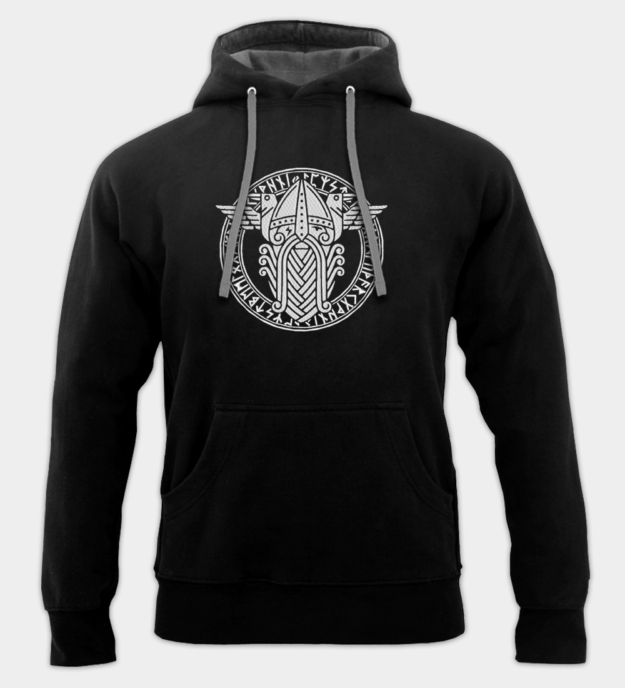 Odin / Wotan bestickter Hoodie