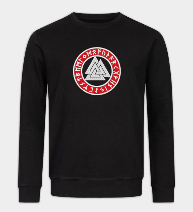 Valknut besticktes Sweatshirt