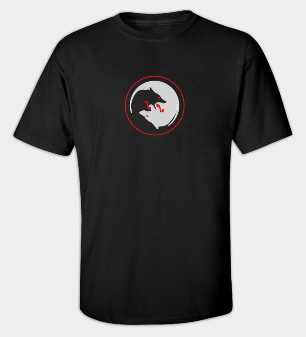 Odins Wölfe besticktes T-Shirt