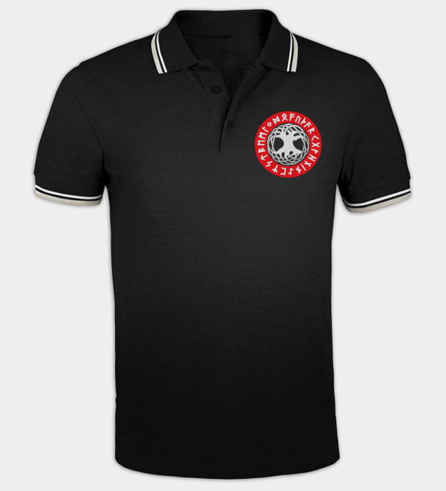 Yggdrasil besticktes Poloshirt