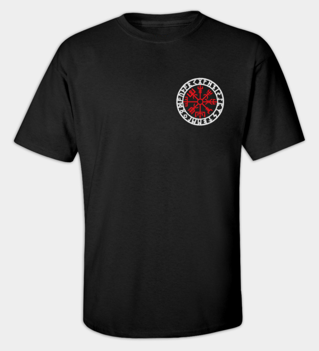 Vegvisir-Rune besticktes T-Shirt