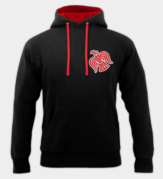 Wikinger-Rabe besticketer Hoodie