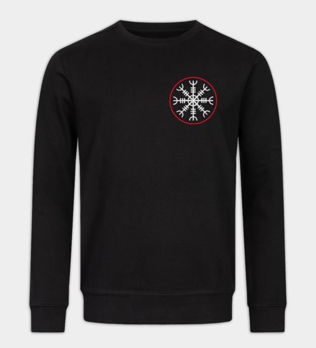 Ægishjálmur besticktes Sweatshirt