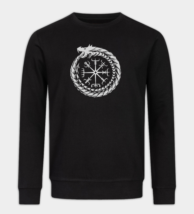 Midgardschlange besticktes Sweatshirt
