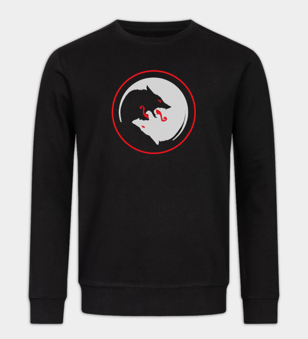 Odins Wölfe besticktes Sweatshirt