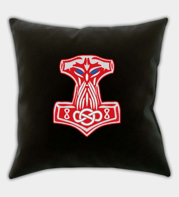 Mjölnir bestickter Kissenbezug