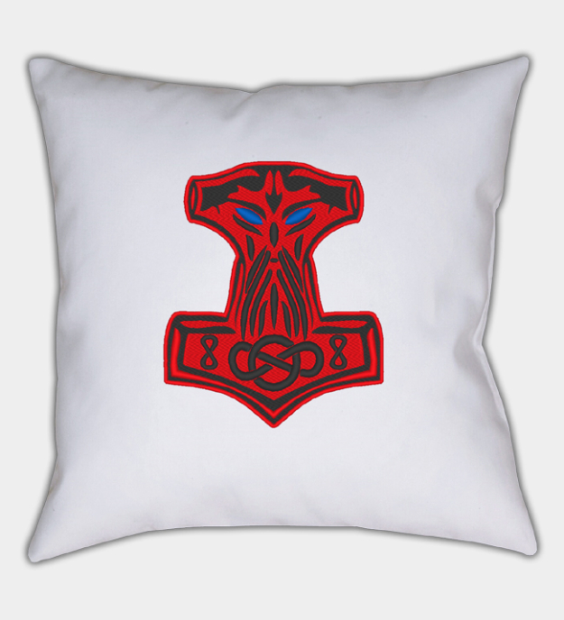 Mjölnir bestickter Kissenbezug