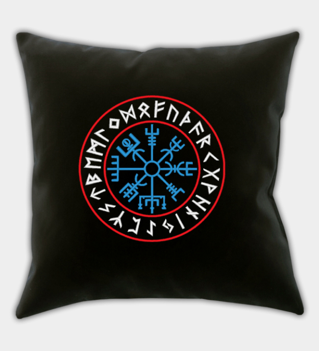 Vegvisir bestickter Kissenbezug