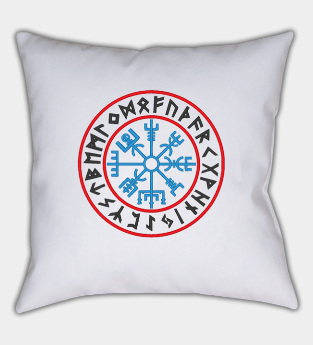 Vegvisir bestickter Kissenbezug