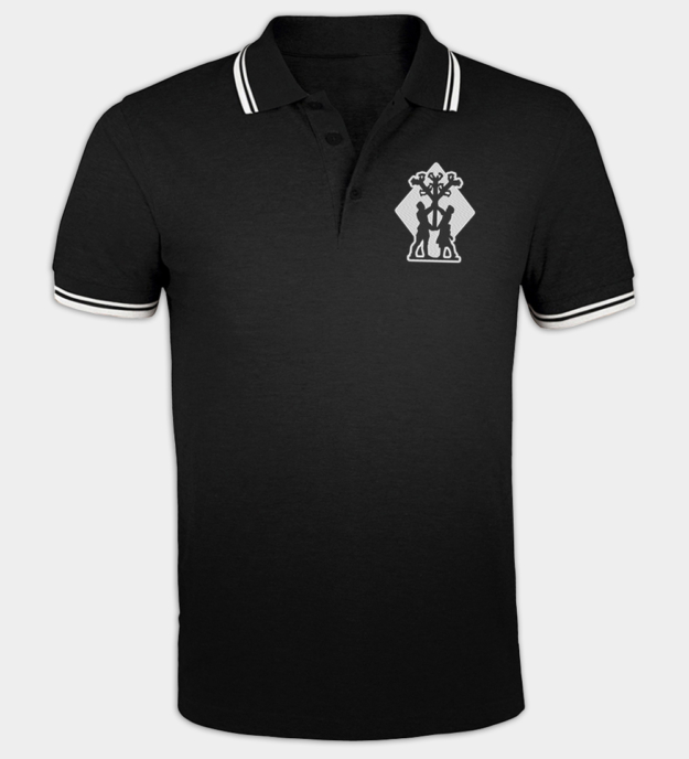 Algiz-Rune besticktes Poloshirt
