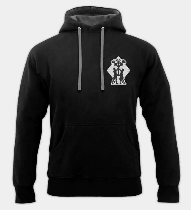 Algiz-Rune bestickter Hoodie