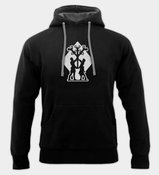 Algiz-Rune bestickter Hoodie