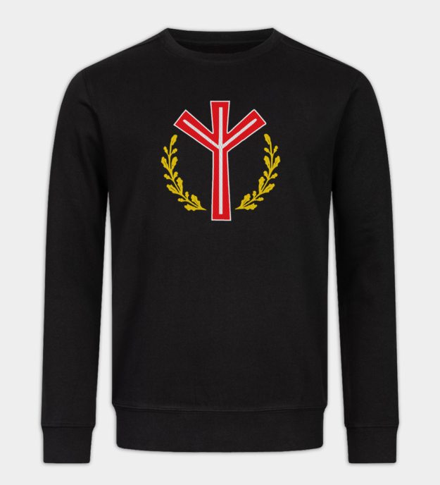 Algiz-Rune bestickter Hoodie