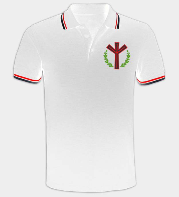Algiz-Rune besticktes Poloshirt