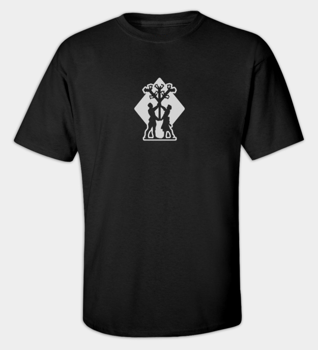 Algiz-Rune besticktes T-Shirt