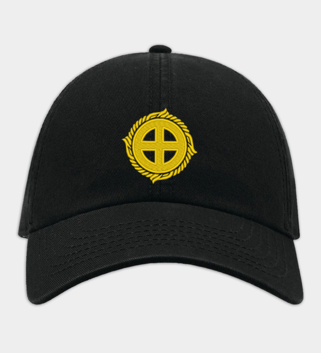 Sonnenkreuz bestickte Kappe