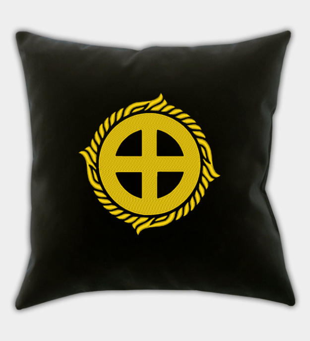 Sonnenkreuz bestickte Kissenbezug