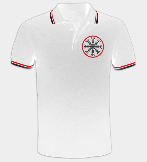 Schreckenshelm besticktes Poloshirt