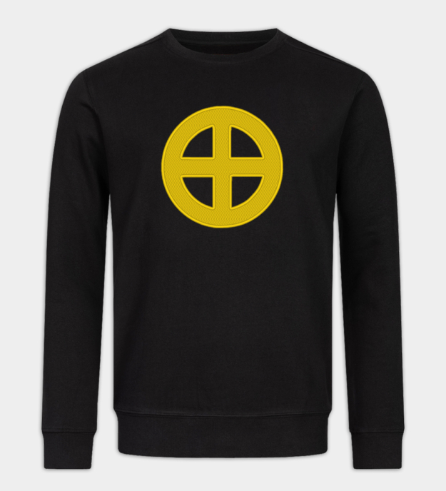 Sonnenkreuz besticktes Sweatshirt