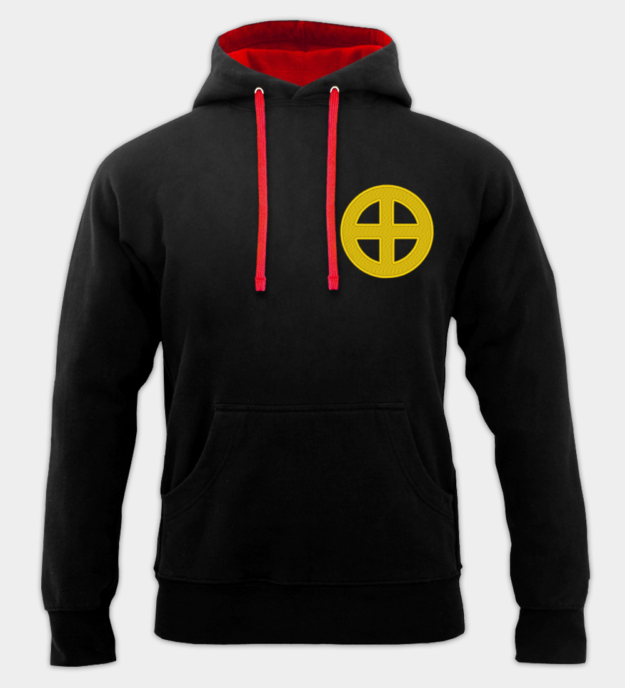 Sonnenkreuz bestickter Hoodie